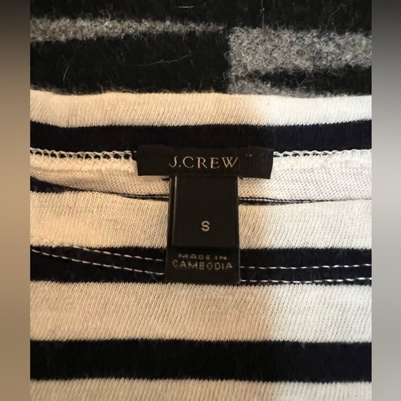 J.Crew Navy/White Striped Tee with bracelet length sleeves - Picture 4 of 11